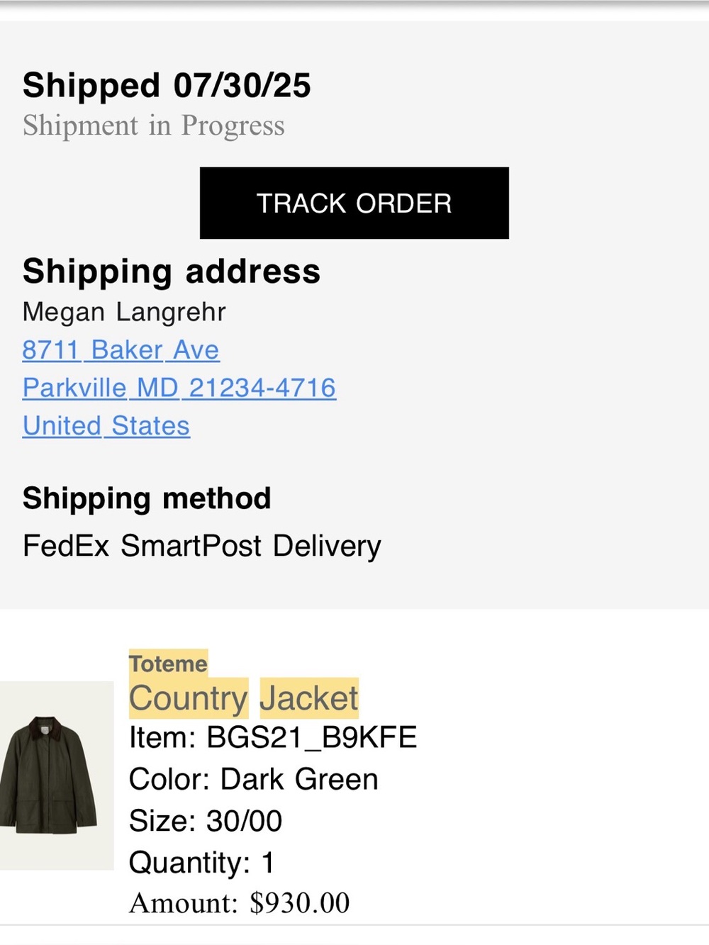 TOTEME country jacket forest - Picture 13 of 13